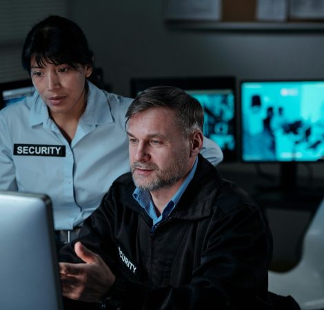 Security guards working in team